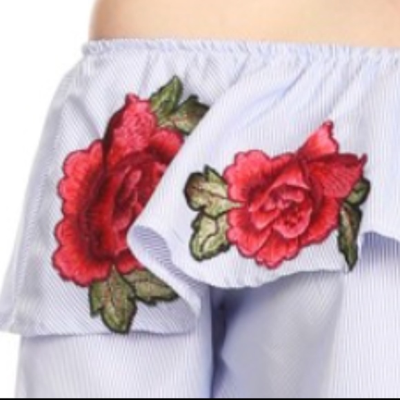 ‼️SOLD OUT‼️Off the Shoulder Tie Waist Top - Picture 5 of 7